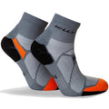 Minimum Grey-Orange - Back - Hilly Mens Marathon Fresh Ankle Socks