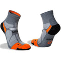 Minimum Grey-Orange - Side - Hilly Mens Marathon Fresh Ankle Socks