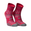 Magenta - Front - Hilly Mens Double Layered Ankle Socks