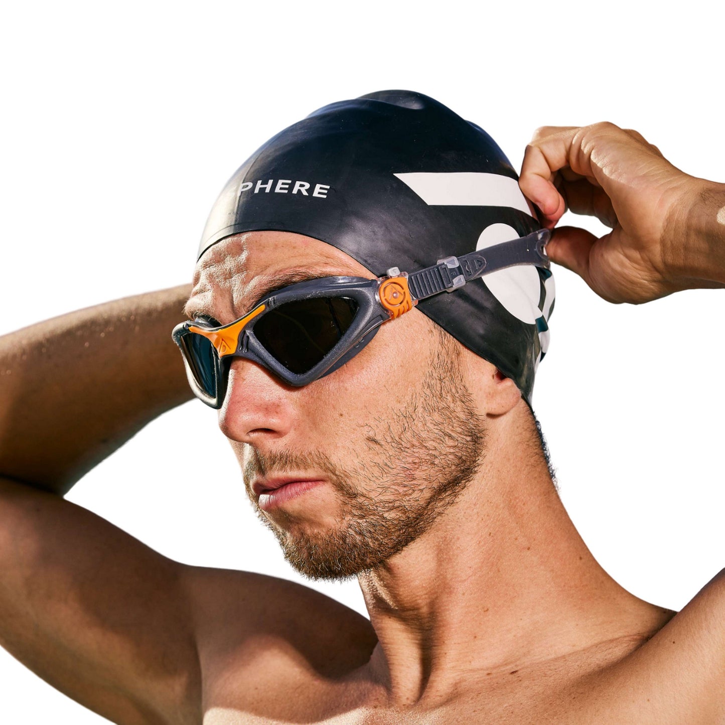 Black-Orange - Pack Shot - Aquasphere Unisex Adult Kayenne Swimming Goggles