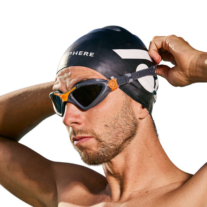 Black-Orange - Pack Shot - Aquasphere Unisex Adult Kayenne Swimming Goggles