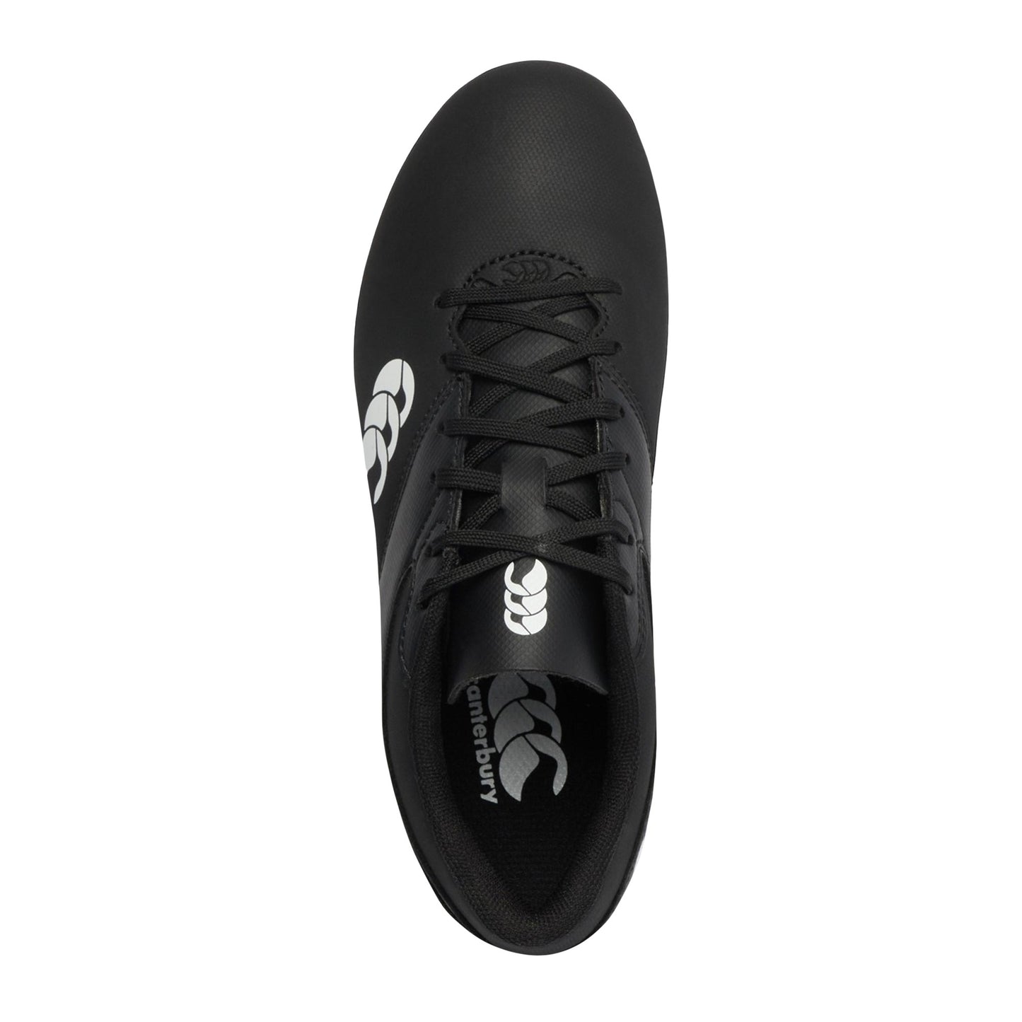 Black-White - Side - Canterbury Childrens-Kids Phoenix Raze Soft Ground Rugby Boots