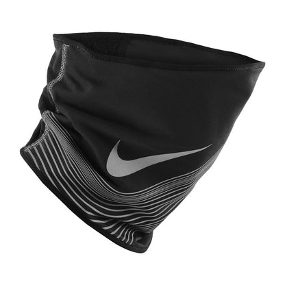 Black-Silver - Front - Nike 360 Therma-Fit Neck Warmer
