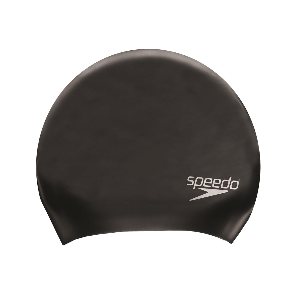 Black - Front - Speedo Unisex Adult Long Hair Swimming Cap