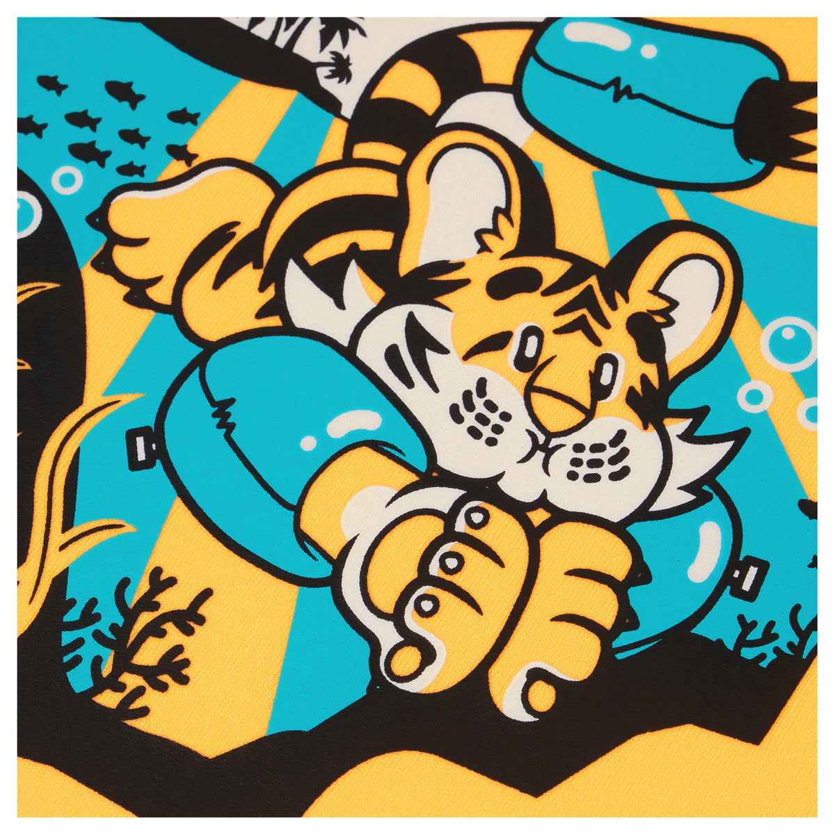 Orange-Aqua - Lifestyle - Speedo Childrens-Kids Sea Squad Tiger Swim Vest