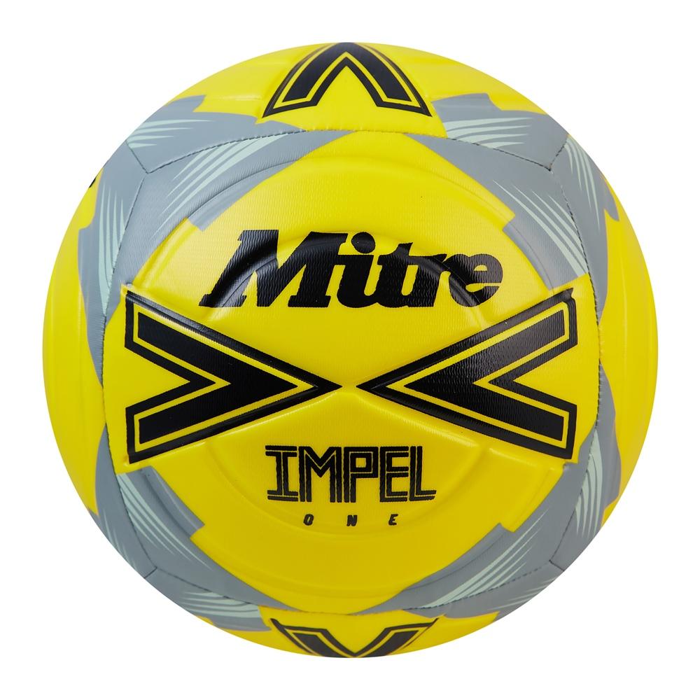 Yellow-Black-Grey - Front - Mitre Impel One 2024 Football