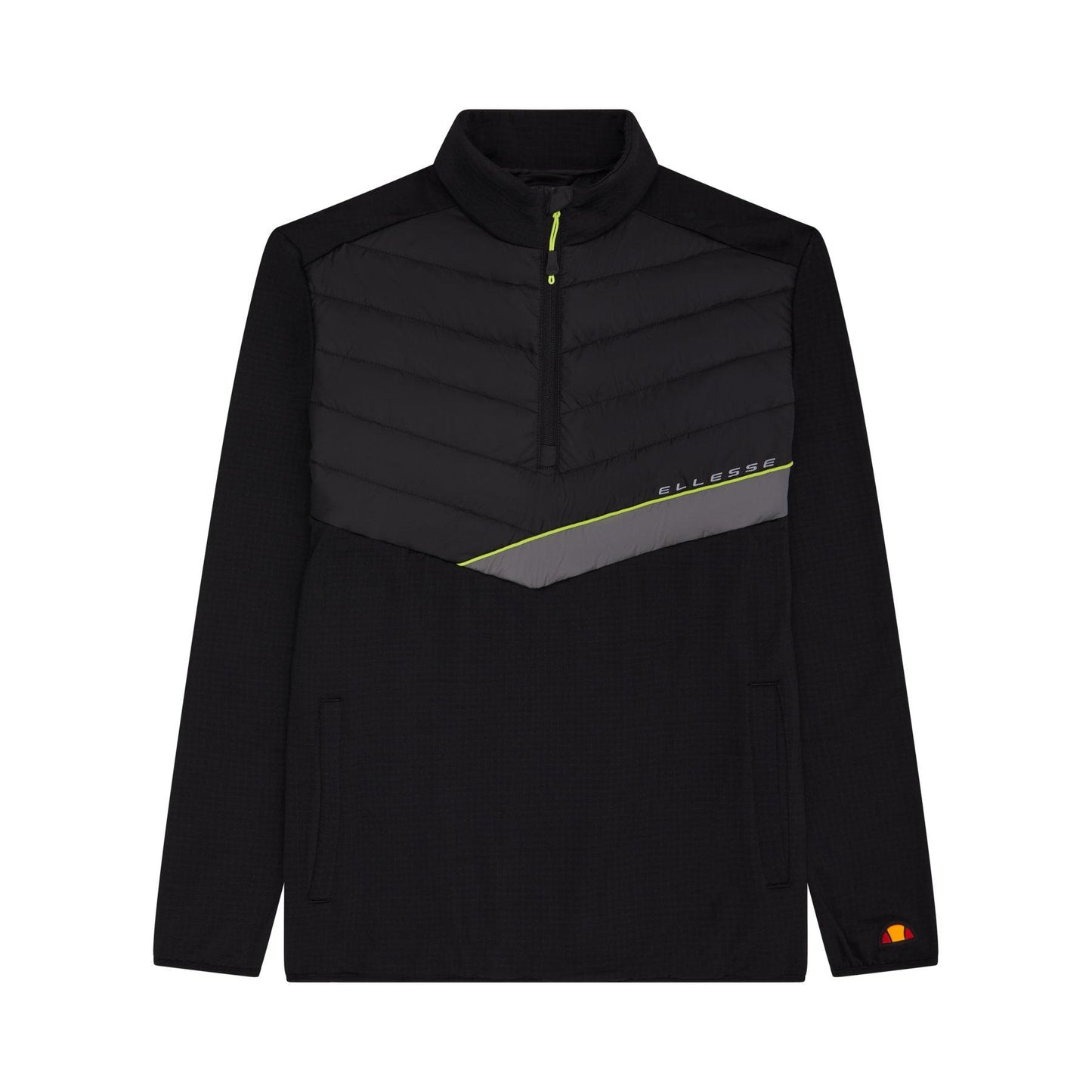 Black - Front - Ellesse Mens Gueza Half Zip Track Top