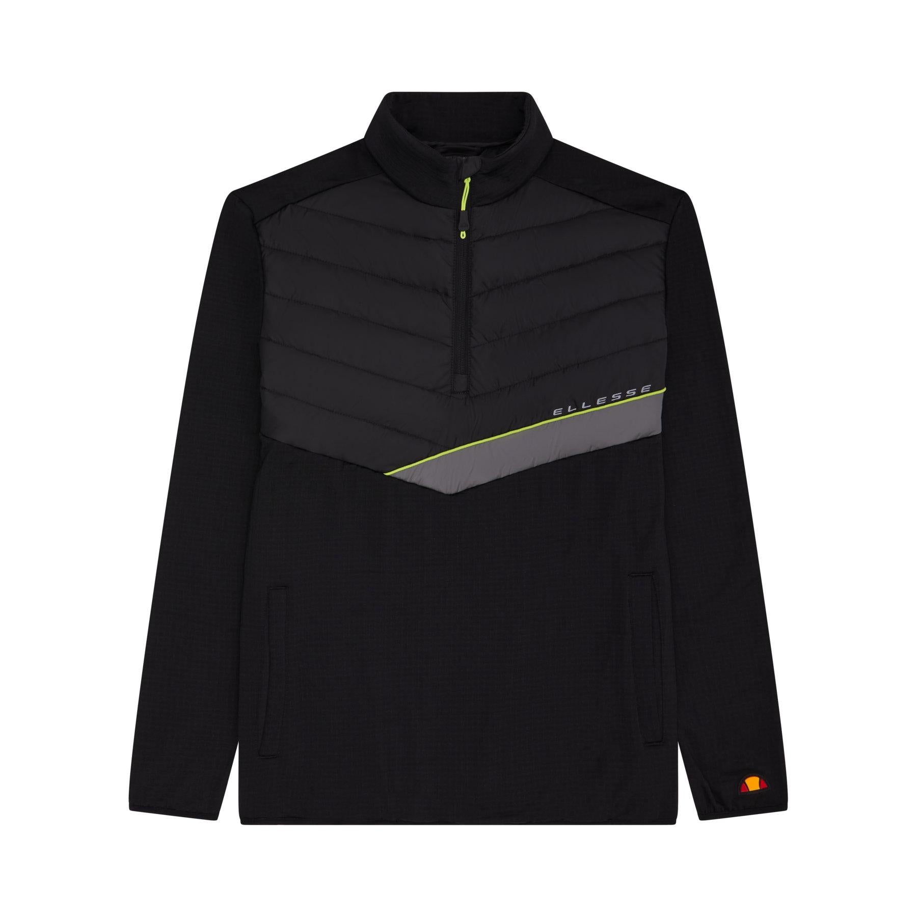 Black - Front - Ellesse Mens Gueza Half Zip Track Top