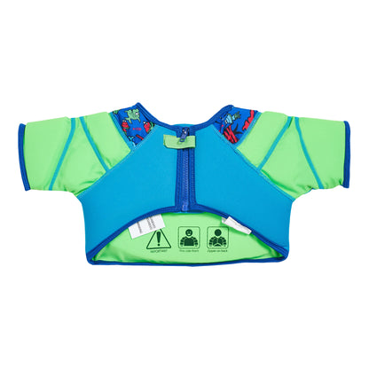 Blue - Back - Zoggs Childrens-Kids Sea Saw Swimsure Swim Vest