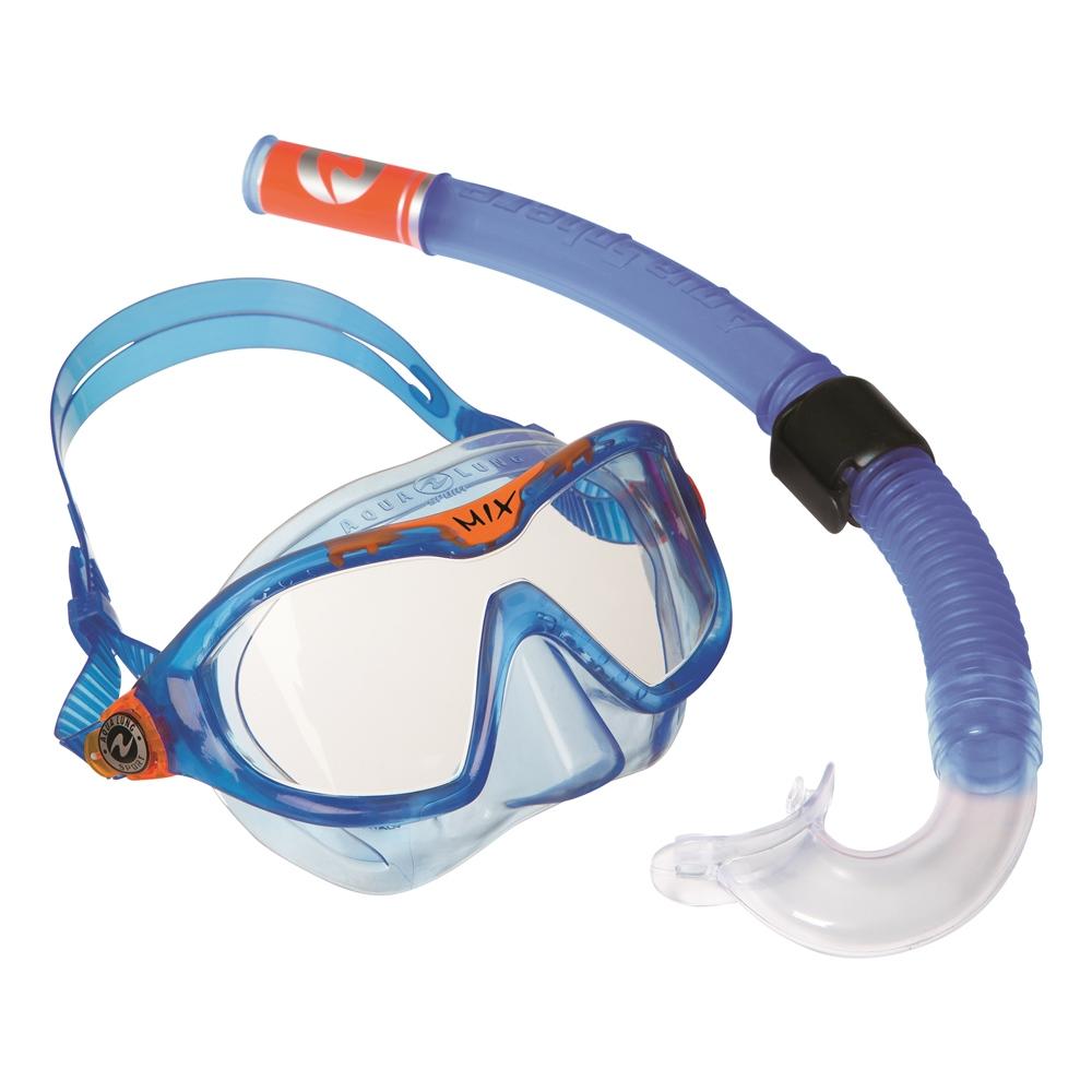 Blue - Front - Aqua Sphere Childrens-Kids Mix Mask And Snorkel
