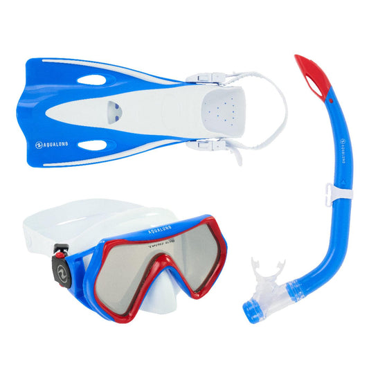 Blue - Front - Aquasphere Childrens-Kids 2024 Hero Snorkel Set