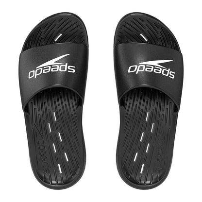 Black-White - Front - Speedo Mens 2024 Sliders