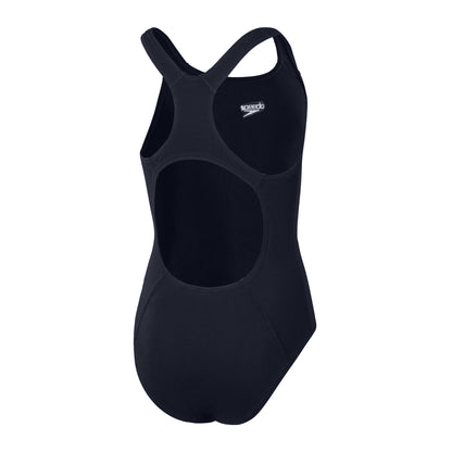 Navy - Side - Speedo Womens-Ladies Medalist Eco Endurance+ One Piece Swimsuit