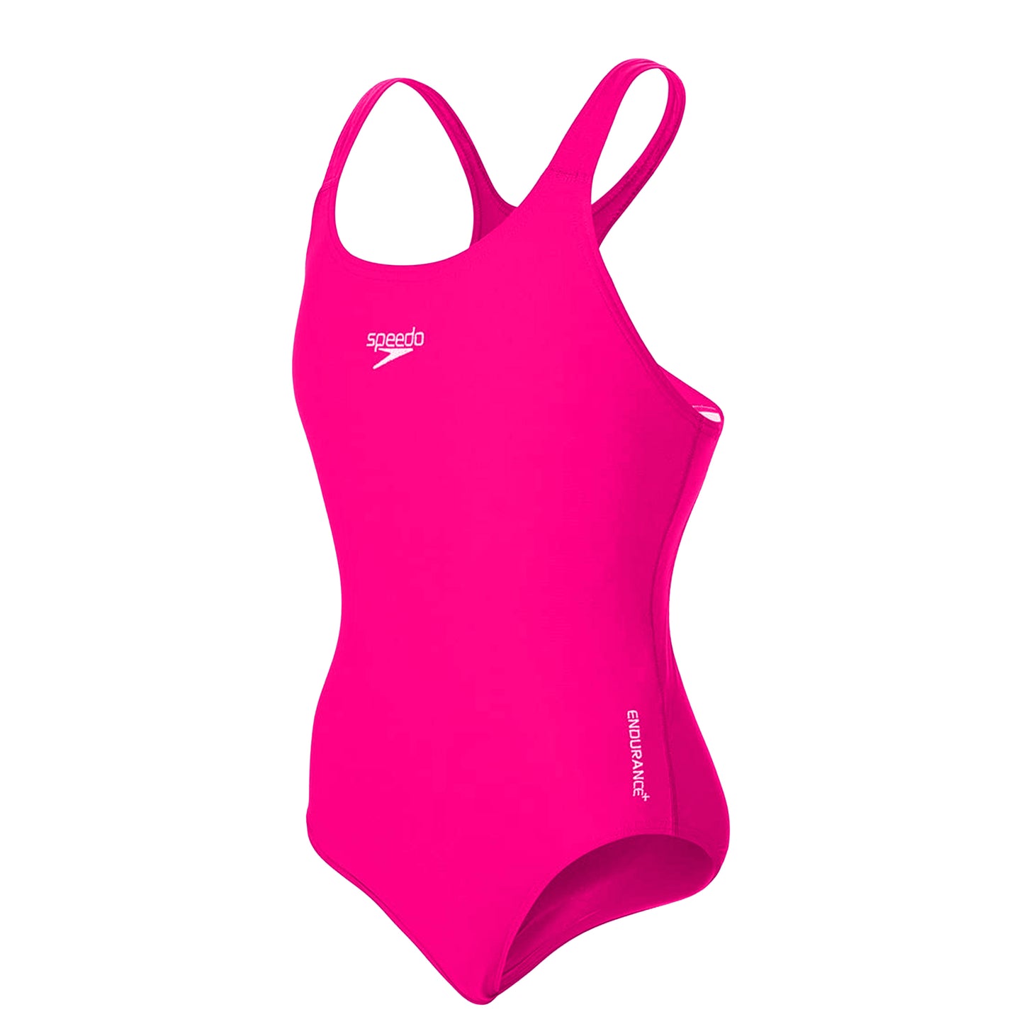 Pink - Side - Speedo Girls Medalist Endurance+ One Piece Swimsuit