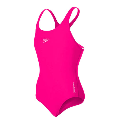 Pink - Side - Speedo Girls Medalist Endurance+ One Piece Swimsuit