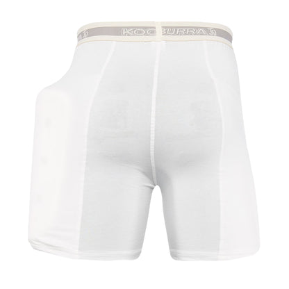 White - Back - Kookaburra Mens Protective Padded Shorts