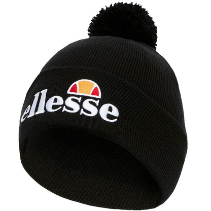 Black - Back - Ellesse Unisex Adult Velly Bobble Hat Beanie