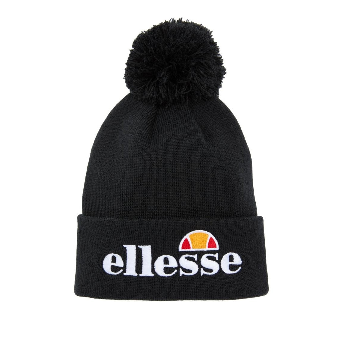 Black - Front - Ellesse Unisex Adult Velly Bobble Hat Beanie
