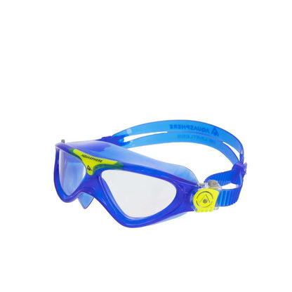 Blue-Yellow-Clear - Back - Aquasphere Childrens-Kids Vista A1 2024 Swimming Goggles