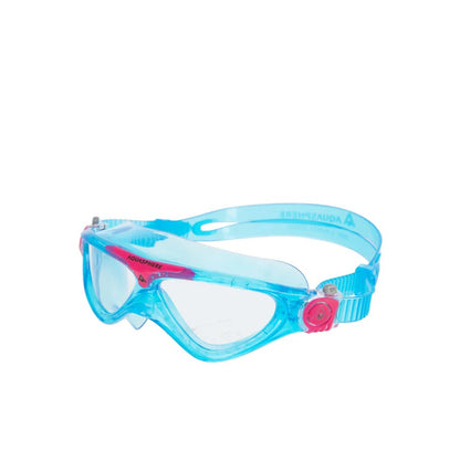 Turquoise-Pink-Clear - Back - Aquasphere Childrens-Kids Vista A1 2024 Swimming Goggles