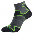 Black-Green - Front - 1000 Mile Womens-Ladies Fusion Ankle Socks