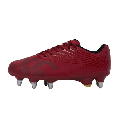 Red - Back - Canterbury Mens Stampede Team 2025 Soft Ground Rugby Boots