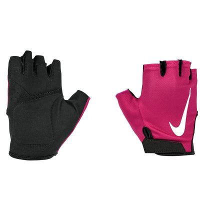 Black-Fuchsia - Side - Nike Womens-Ladies Gym Essential 2024 Fitness Fingerless Gloves