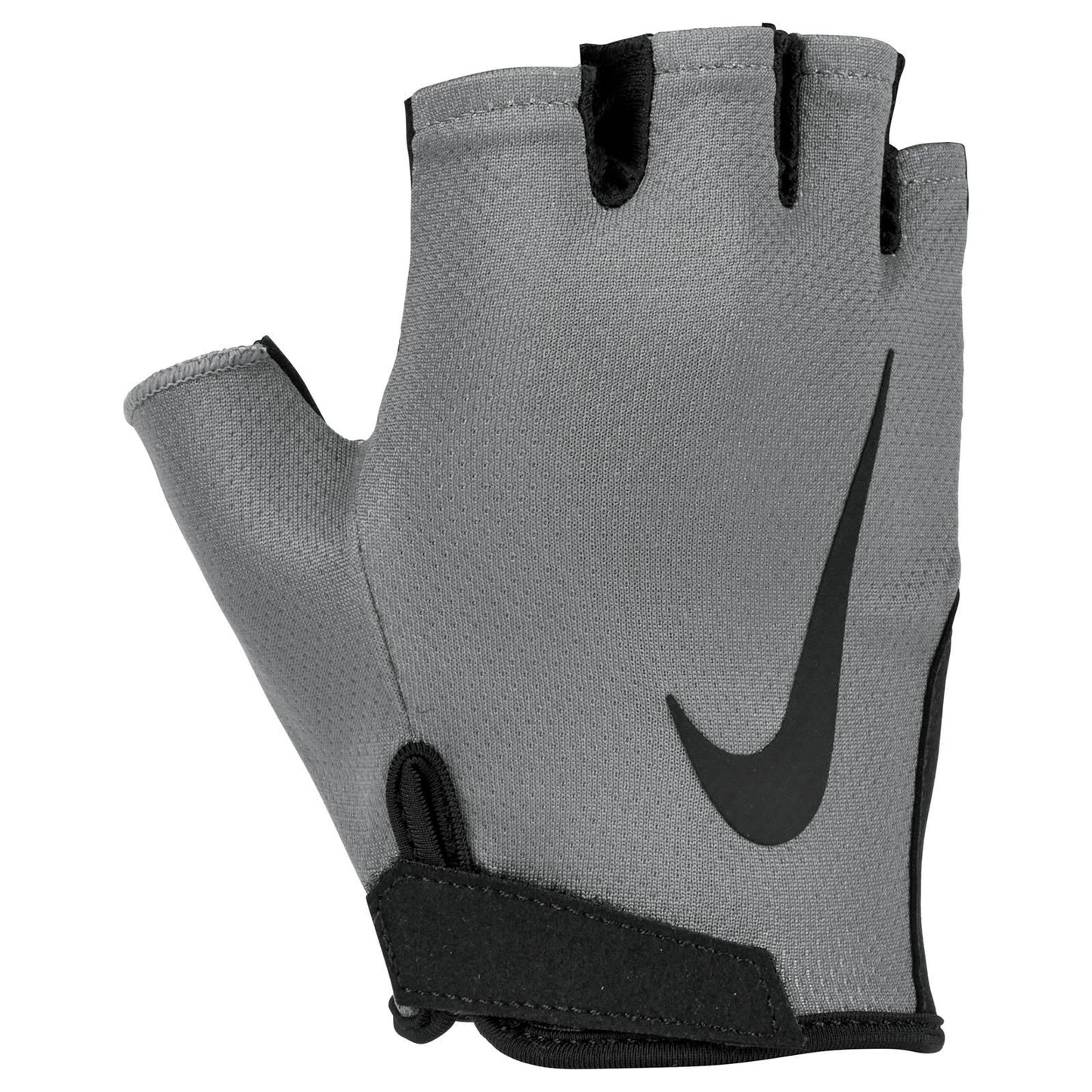 Grey-Black - Front - Nike Mens Gym Essential 2024 Fitness Fingerless Gloves