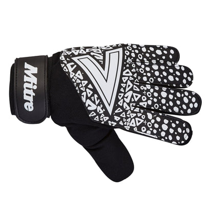 Black-White - Back - Mitre Unisex Adult Magnetite 2024 Goalkeeper Gloves