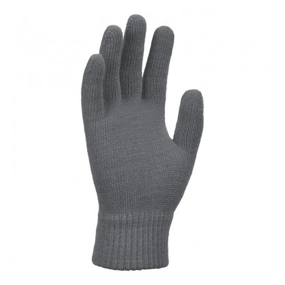 Grey - Back - Nike Childrens-Kids 2024 2.0 Knitted Swoosh Gloves