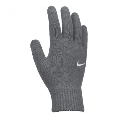 Grey - Side - Nike Childrens-Kids 2024 2.0 Knitted Swoosh Gloves