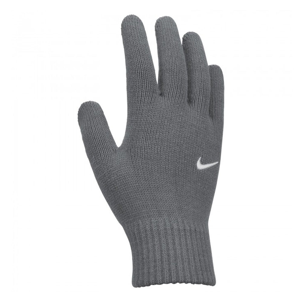 Grey - Side - Nike Childrens-Kids 2024 2.0 Knitted Swoosh Gloves