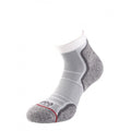 White-Grey - Front - 1000 Mile Womens-Ladies Ankle Socks (Pack of 2)