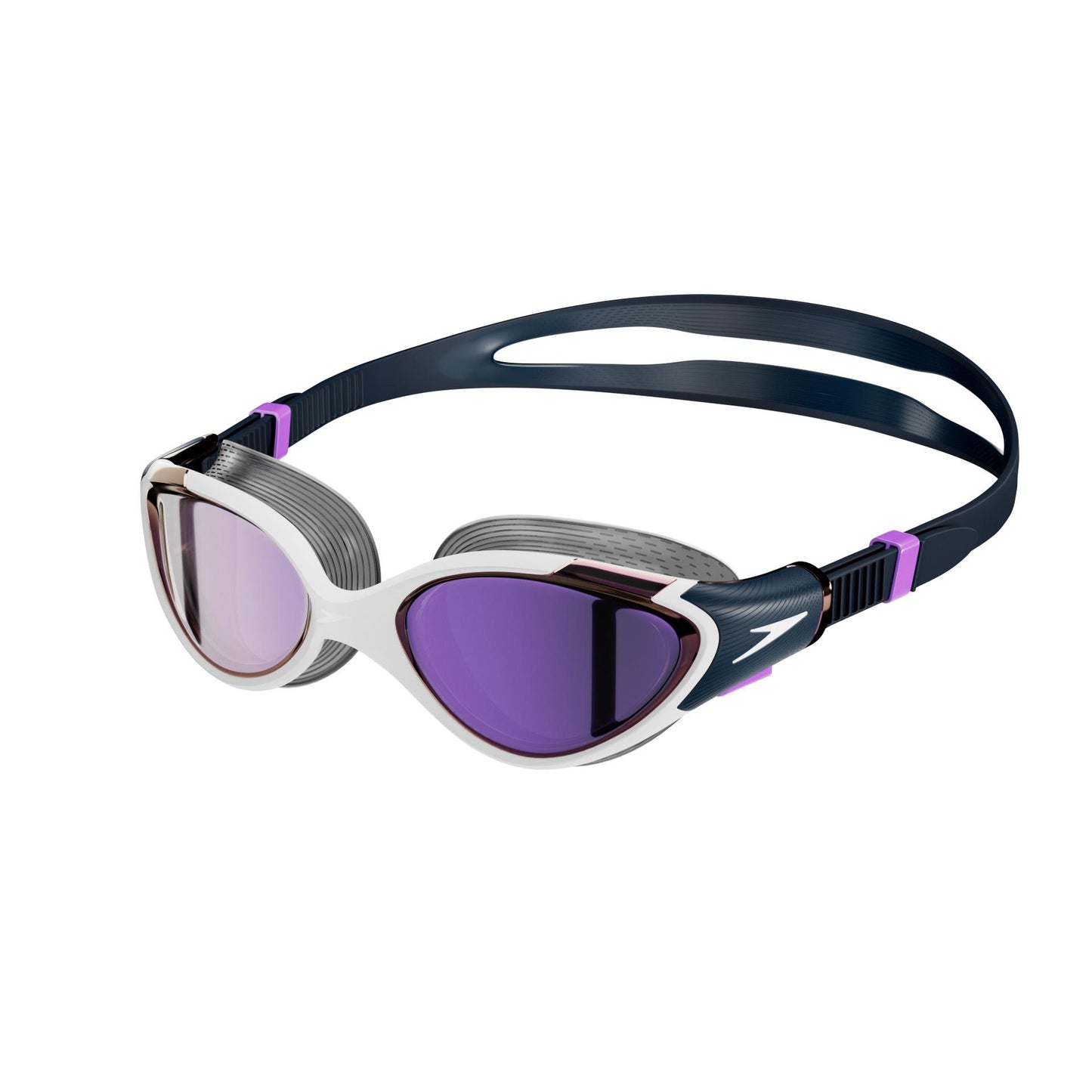 Blue-Purple - Front - Speedo Womens-Ladies 2.0 Mirror Biofuse Swimming Goggles