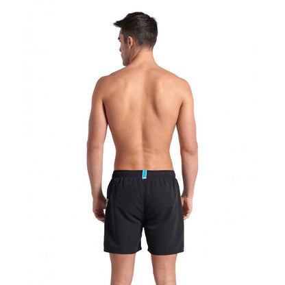 Black-White - Back - Arena Mens Fundamental Swimming Trunks