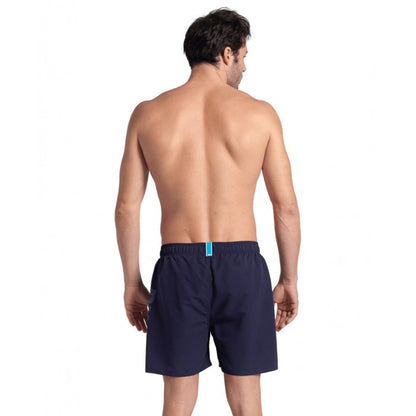 Navy-Turquoise - Back - Arena Mens Fundamental Swimming Trunks