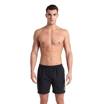 Black-White - Front - Arena Mens Fundamental Swimming Trunks