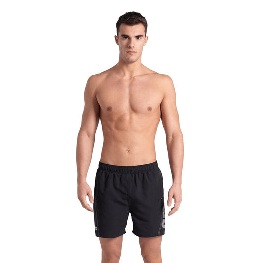 Black-White - Front - Arena Mens Fundamental Swimming Trunks