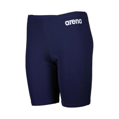 Navy - Front - Arena Childrens-Kids Jammer Solid Swimming Trunks