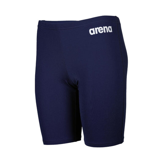 Navy - Front - Arena Childrens-Kids Jammer Solid Swimming Trunks