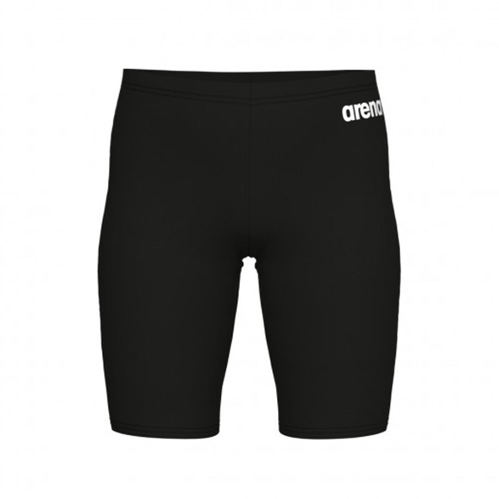 Black - Front - Arena Childrens-Kids Jammer Solid Plain Swimming Trunks