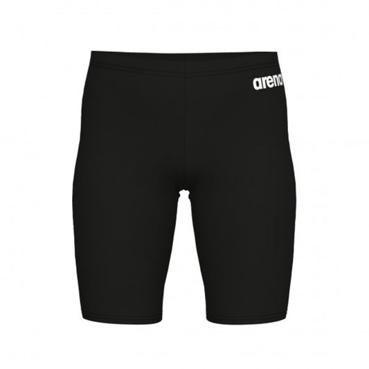 Black - Front - Arena Childrens-Kids Jammer Solid Plain Swimming Trunks