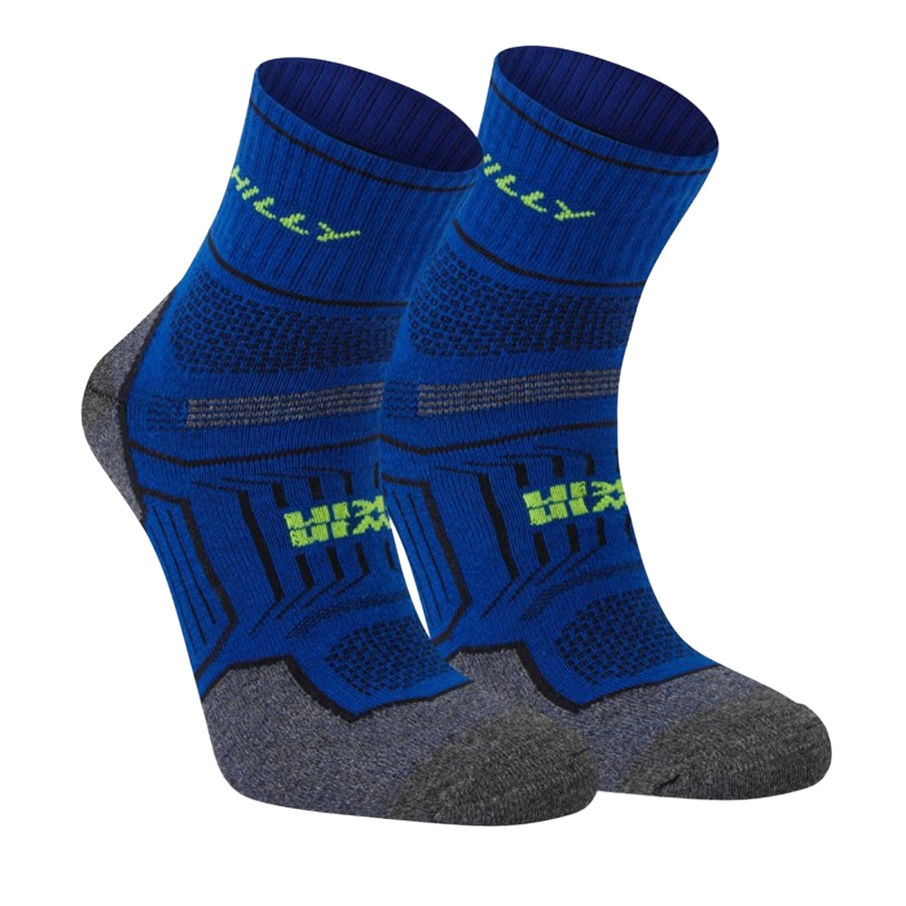 Blue-Grey Marl - Front - Hilly Unisex Adult Double Layered Ankle Socks
