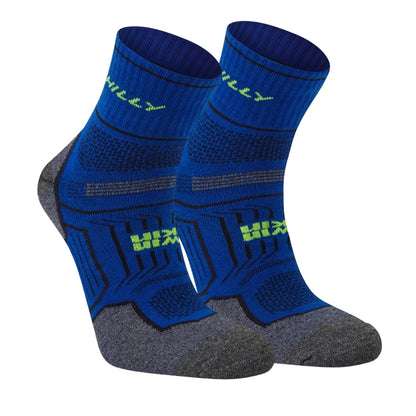 Blue-Grey Marl - Front - Hilly Unisex Adult Double Layered Ankle Socks