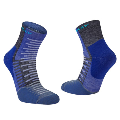 Cobalt-Black - Side - Hilly Unisex Adult Active Ankle Socks