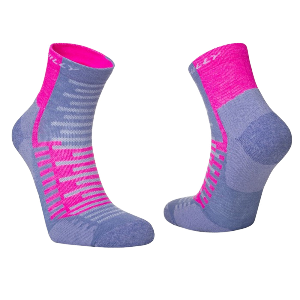 Lilac-Pink - Side - Hilly Unisex Adult Active Ankle Socks