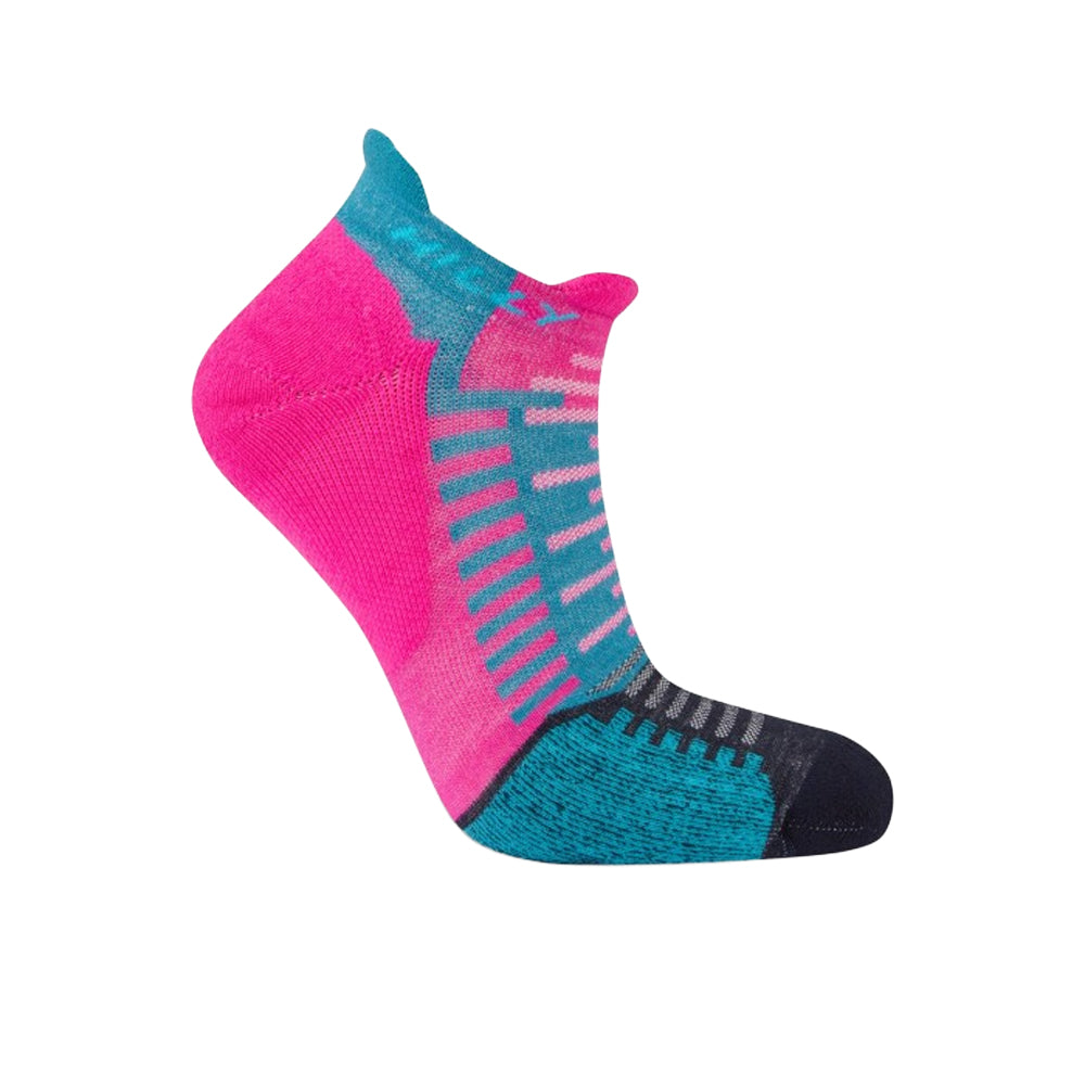 Fluorescent Pink-Teal - Back - Hilly Unisex Adult Active Socklets
