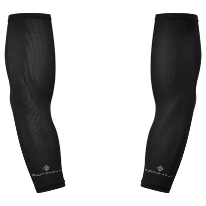 Black - Front - Ronhill Race Arm Sleeves