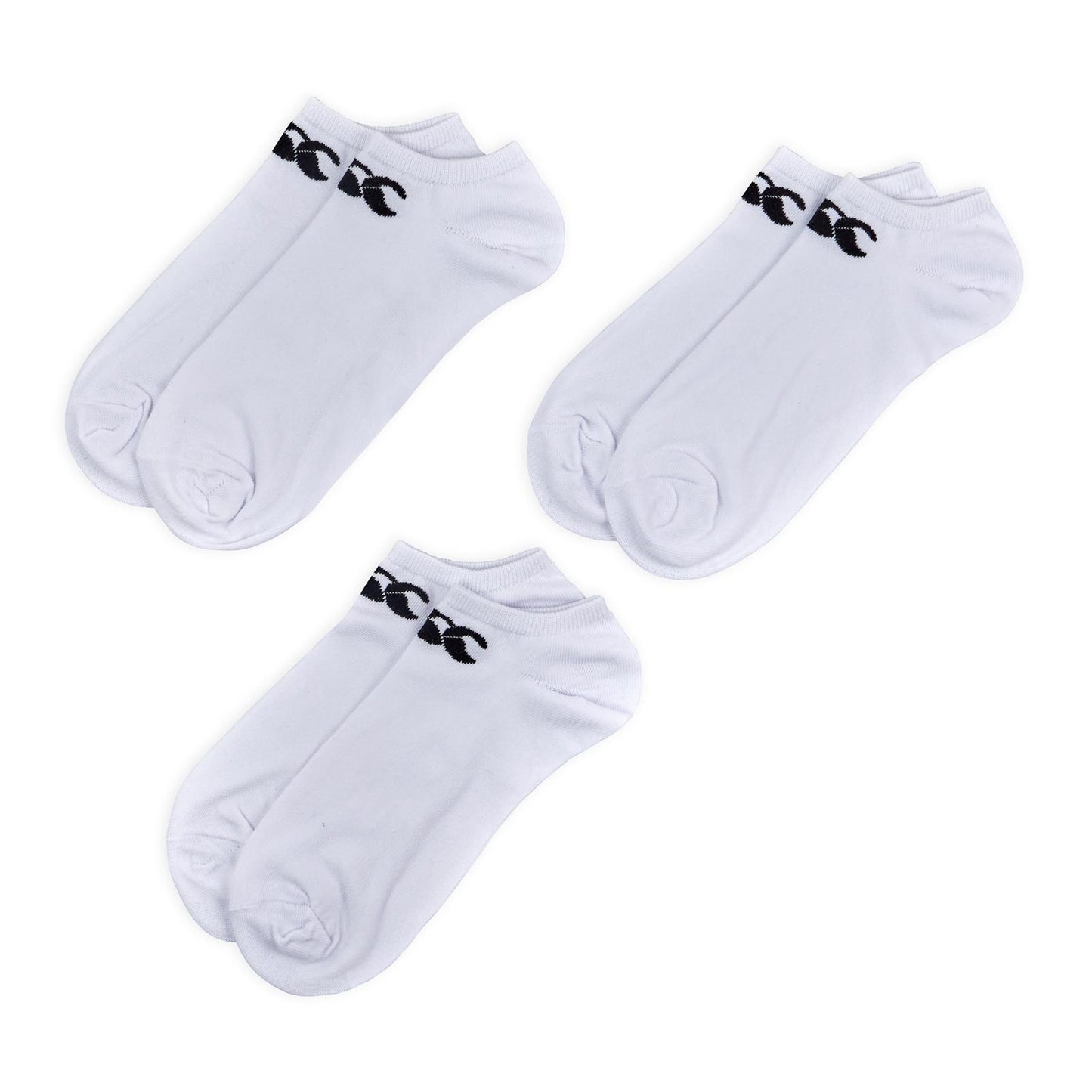 White - Front - Canterbury Unisex Adult Trainer Socks (Pack of 3)