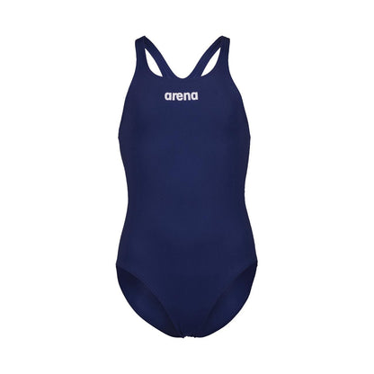 Navy - Front - Arena Girls Team Swim Pro One Piece Swimsuit